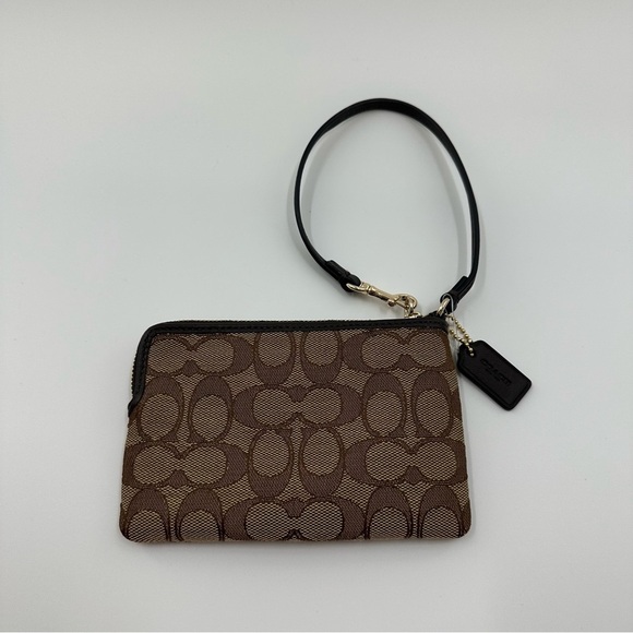 Coach Signature C Print Wristlet Wallet – Brown with Gold Detailing (New) - Picture 7 of 7